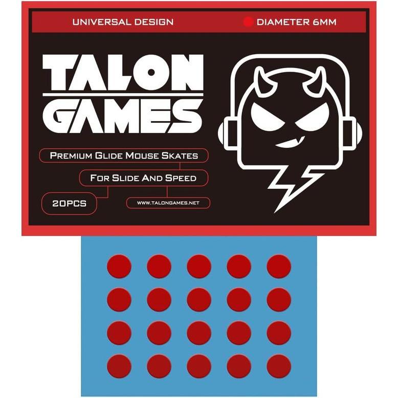 TALONGAMES Red Dots Universal Mouse Feet / Mouse Skate PTFE (Hybrid-Control)