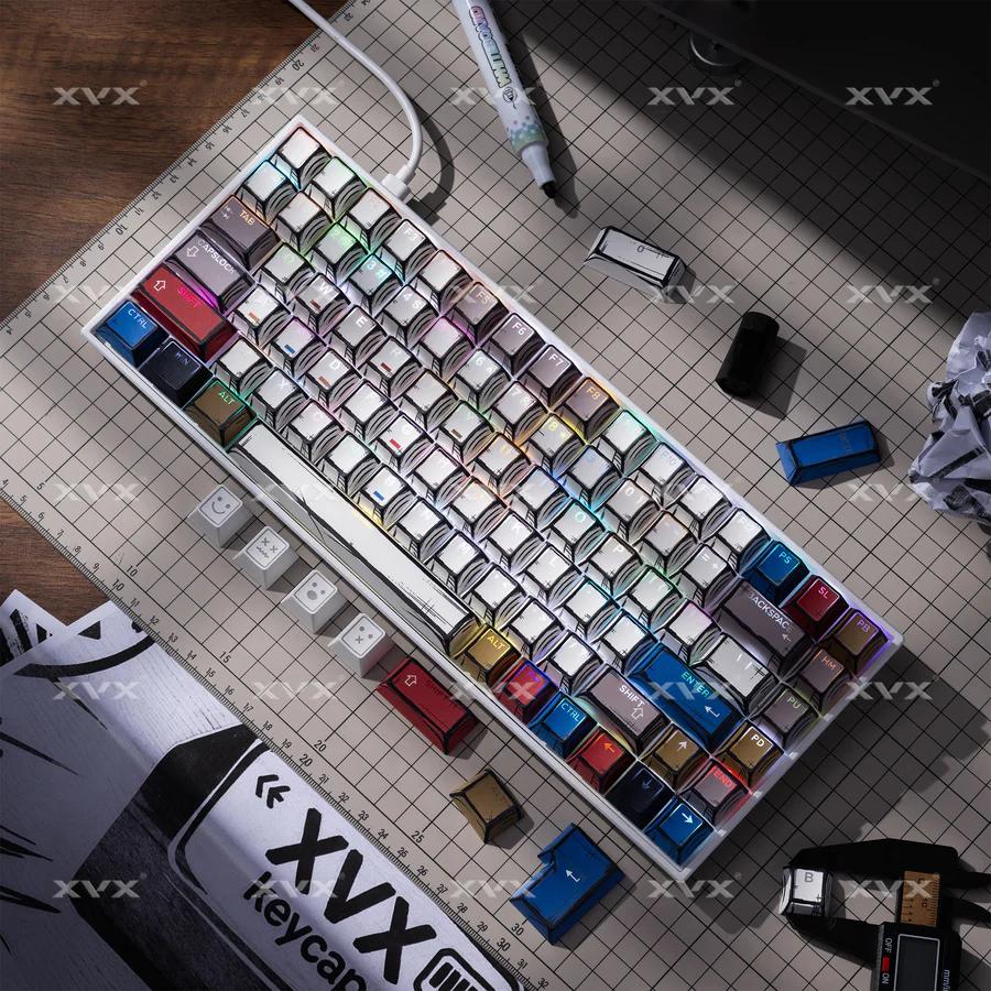 XVX Prism Graffiti100 Keycaps Cherry Profile Double Shot Shine Through PBT Keycap 142-Keys