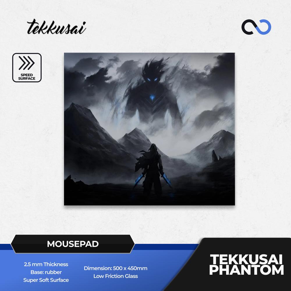 TEKKUSAI Phantom Japanese Glanova 2.5D Tempered Glass Gaming Mousepad Kaca (Speed) By GLSSWRKS Owner