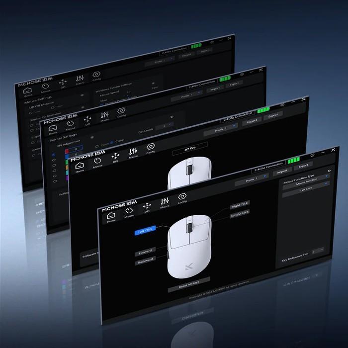 MCHOSE M7 Pro 8K Wireless Ultra Light Weight Gaming Mouse U2 Shape