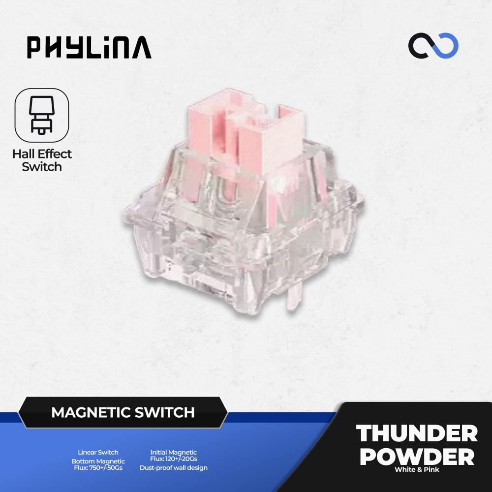 PHYLINA Thunder Powder Lightning Pink Magnetic Hall Effect Keyboard switch (Linear)
