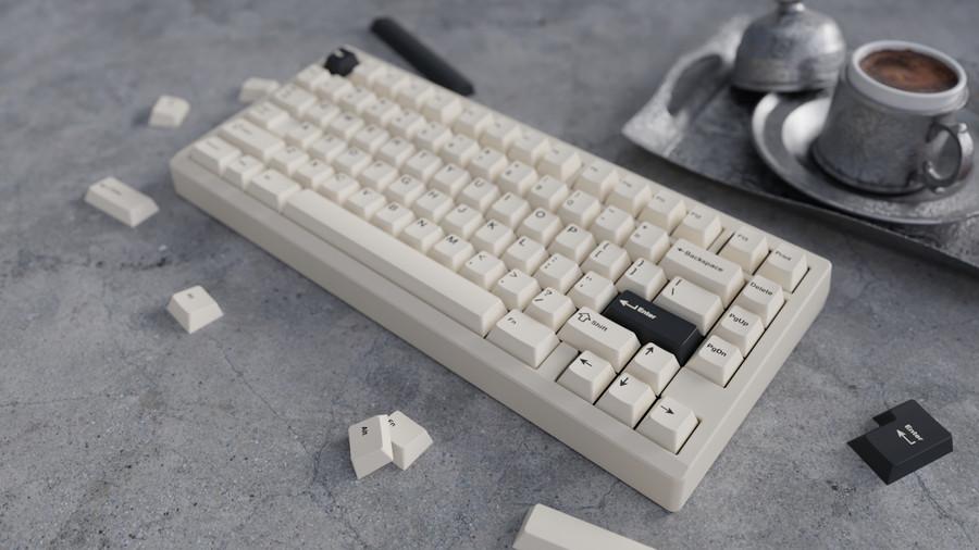 Wuque Studio WS Creamy Charcoal Keycaps Cherry Profile Doubleshot PBT Keycap 223-Keys