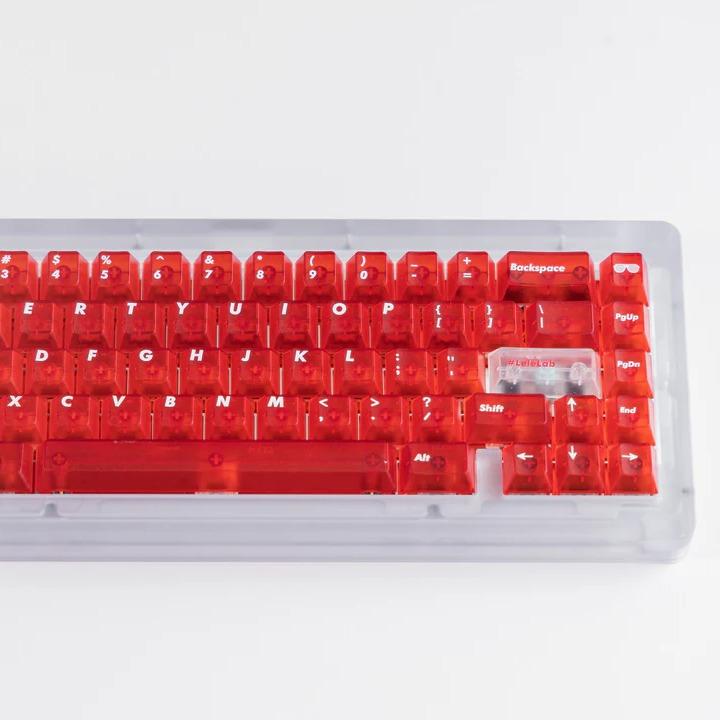 LeleLab Supsup Classic Red Keycaps Cherry Profile UV Printed ABS Keycap 139-Keys