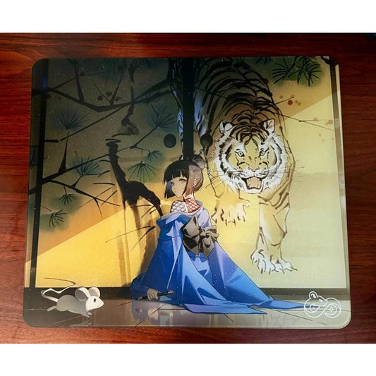 Infinity Mice Tora Poron Base Glass Gaming Mousepad Kaca (Control)