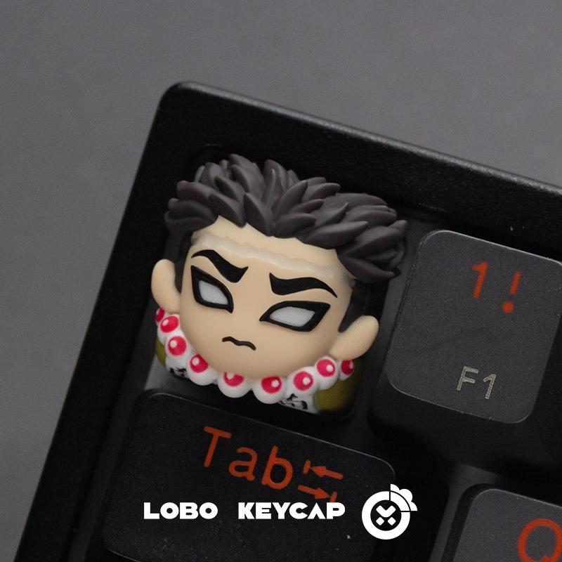 Lobo Gyomei Himejima Demon Slayer / Kimetsuno Yaiba Anime Theme Artisan Keycaps Resin Keycap