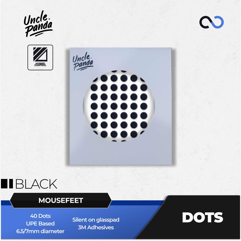 Uncle Panda Spirit Black Dots Universal Mouse Feet / Mouse Skate UPE (Control-Hybrid)