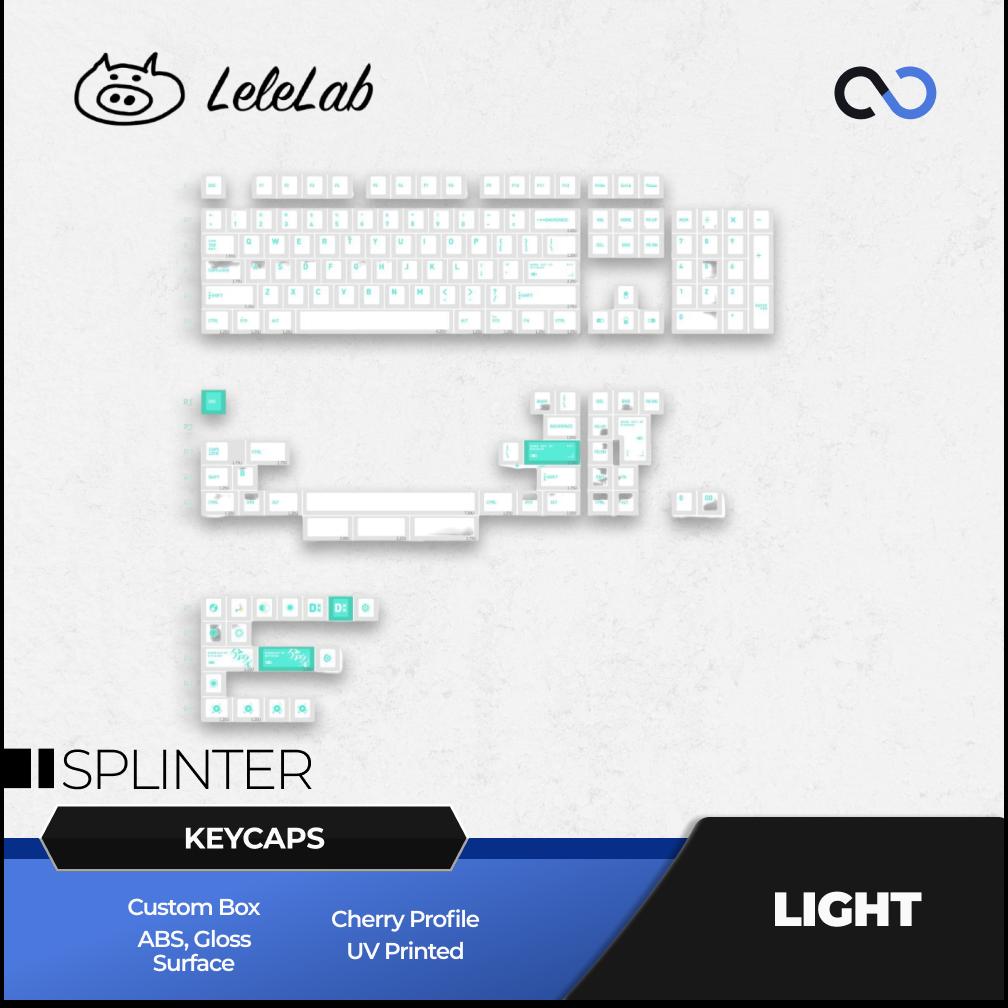 LeleLab x PointWorks SuperX Splinter Transparent Keycaps Cherry Profile UV Printed ABS Keycap 133-Keys