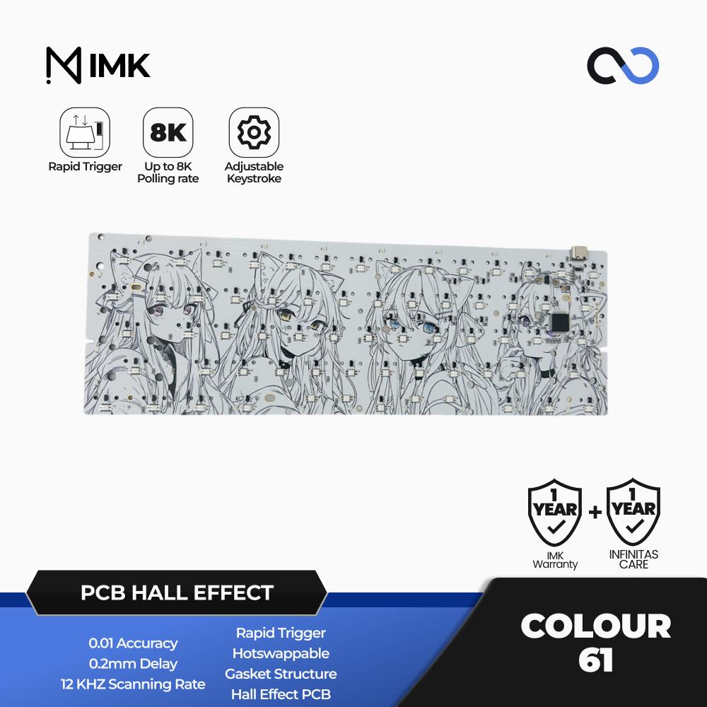 IMK Colour61 8K HE PCB Hall Effect 60% Gaming Keyboard Rapid Trigger SOCD RDT