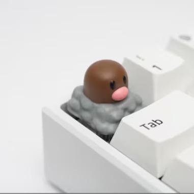 Lobo Diglett Pokemon Game Artisan Keycaps Resin Keycap