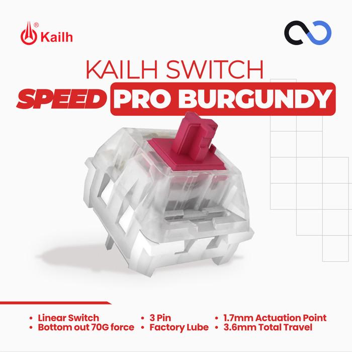 Kailh Speed Pro Burgundy mechanical keyboard switch (Linear)