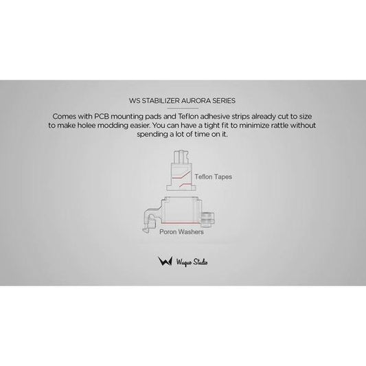 Wuque Studio WS Aurora 1.6mm mechanical keyboard Stabilizer