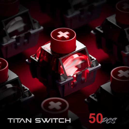 Unionwell Red Star HE Hall Effect Keyboard PCB Mount Magnetic Switch (Linear) by Titan Nation