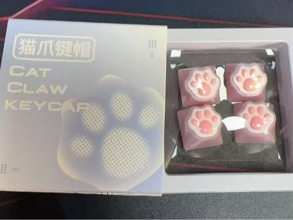 XVX Cat Paw Pink Artisan Keycaps ABS PBT Silicone Keycap