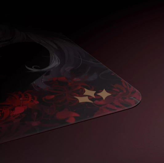 Aimstar Hanazon Quasar Series Silicone Base COATED Tempered Glass Gaming Mousepad Kaca (Speed)