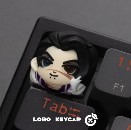 Lobo Fade Valorant Agent Theme Artisan Keycaps Resin Keycap