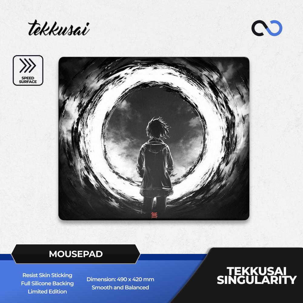 TEKKUSAI Singularity Tempered Glass Gaming Mousepad Kaca (Speed-Hybrid) By GLSSWRKS Owner
