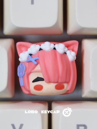 Lobo Ram Re:Zero Anime Theme Artisan Keycaps Resin Keycap