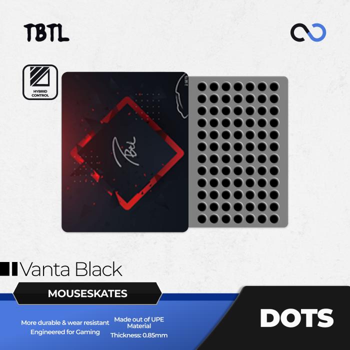 TBTL Vanta Black Dots Universal Mouse Feet / Mouse Skate UPE (Control-Hybrid)