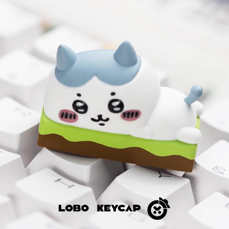 Lobo Chinese Slouch Chiikawa Theme Artisan Keycaps Resin Keycap