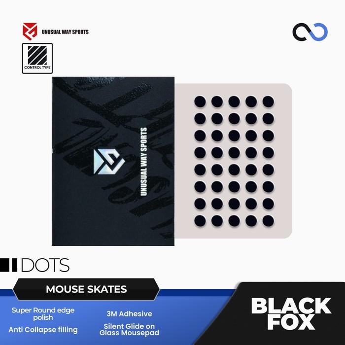 Unusual Way Sports Black Fox Dots Universal Gaming Mouse Feet / Mouse Skate UHMW-PE (Control)
