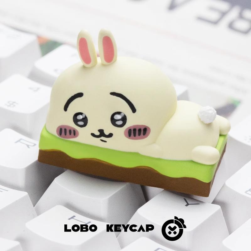 Lobo Usagi Slouch Chiikawa Theme Artisan Keycaps Resin Keycap