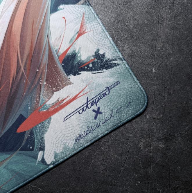 Utopia Gaming White blade Poron Base Gaming Mousepad Anime (Control-Hybrid) Zero Surface
