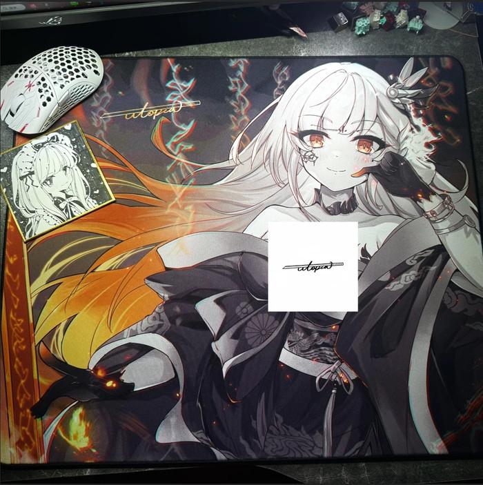Utopia Gaming Black Blade 5 Poron Base Gaming Mousepad Anime (Control) Type-99 Surface