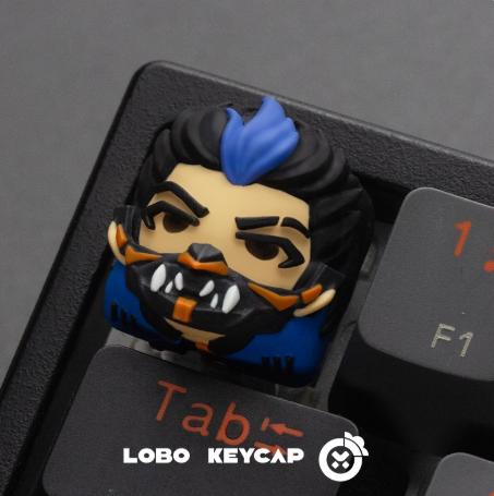 Lobo Yoru Valorant Agent Theme Artisan Keycaps Resin Keycap