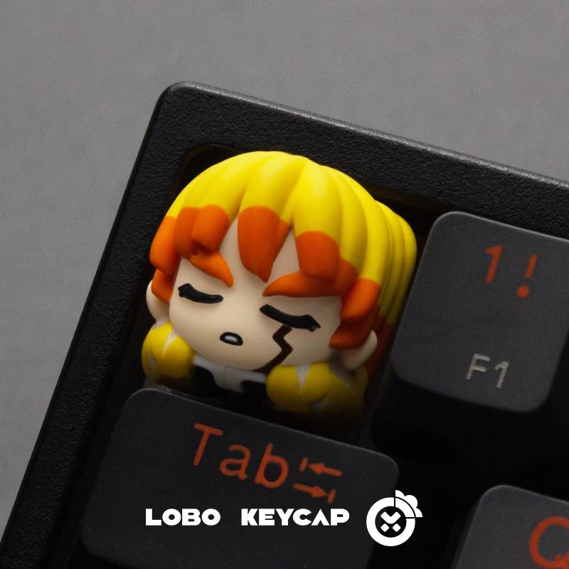 Lobo Zenitsu Agatsuma Demon Slayer / Kimetsuno Yaiba Anime Theme Artisan Keycaps Resin Keycap