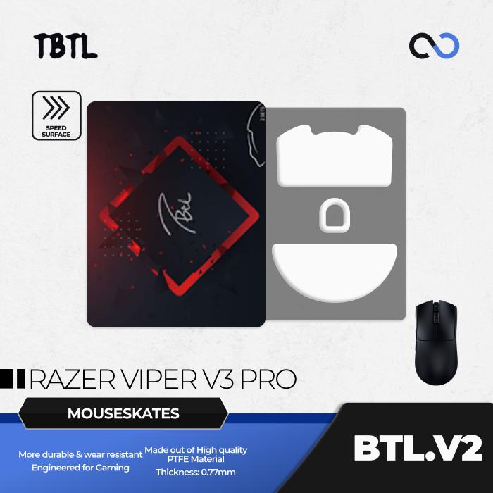 T.BTL BTL V2 Razer Viper V3 Pro Mouse Feet / Mouse Skate PTFE for Cloth Mouse pad (Speed)