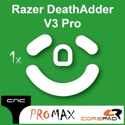 Corepad PRO MAX Razer DeathAdder V3 PRO / Razer DeathAdder V3 CNC milled PTFE Gaming Mouse Feet / Mouse Skate (Speed-Hybrid)