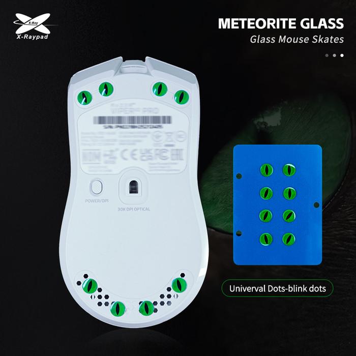 XRaypad Meteorite Universal Dots Glass Gaming Mouse Feet / Mouse Skate (Speed)