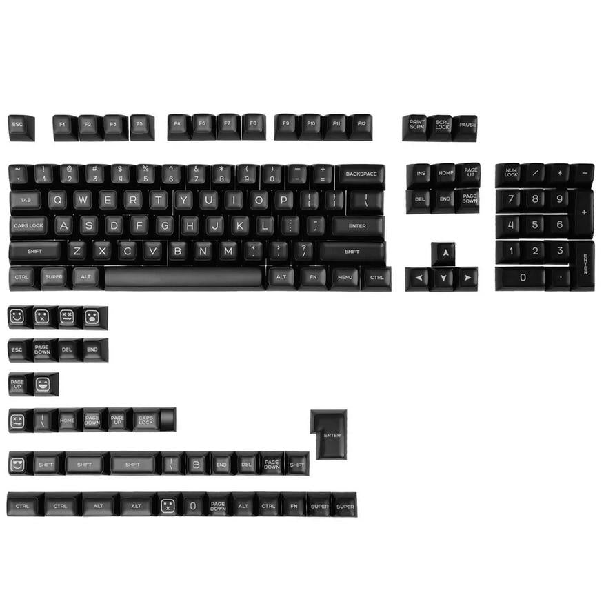 XVX Black Jade Semi Transparent Keycaps SA Profile Double Shot PBT Keycap 142-Keys