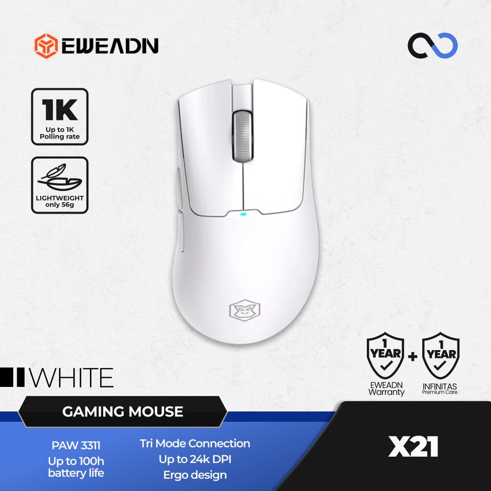 EWEADN X21 Wireless Light Weight Ergonomic PAW3311 Gaming Mouse