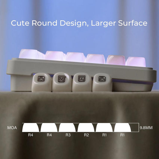 XVX White Chocolate Keycaps MOA Profile Double shot PC Keycaps 139-Keys