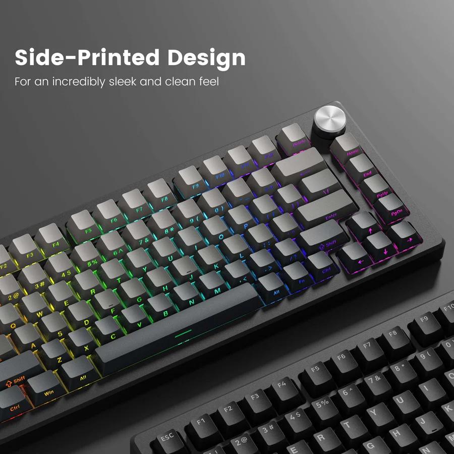 XVX Dark Shadow Gradient Keycaps OEM Side Profile Double Shot Shine Through PBT Keycap 136-Keys