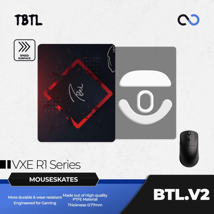 T.BTL BTL V2 VXE R1 Series Mouse Feet / Mouse Skate PTFE for Cloth Mouse pad (Speed)