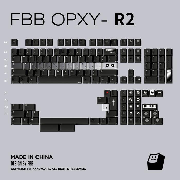 FBB OPXY R2 Keycaps Cherry Profile Dye sub PBT Keycap 146-Keys