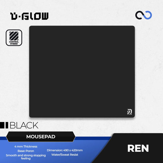 D-Glow Ren Inoac Poron Base Gaming Mousepad (Hybrid) Artisan Key-83 Weave