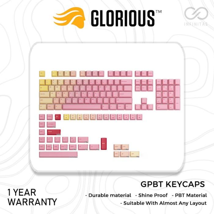 Glorious GPBT Grapefruit Dye sub Cherry Keycaps - 143 keys