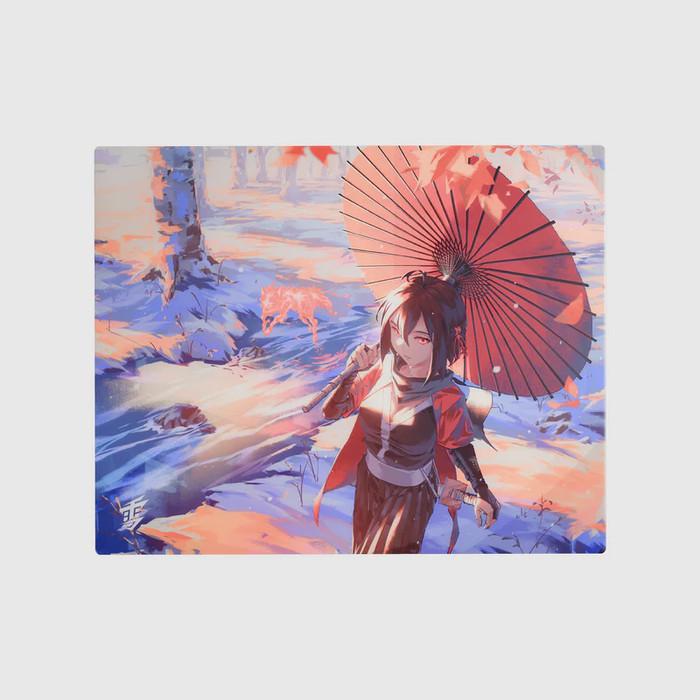Yuki aim Kitsune Glass Gaming Mousepad Kaca (Speed)
