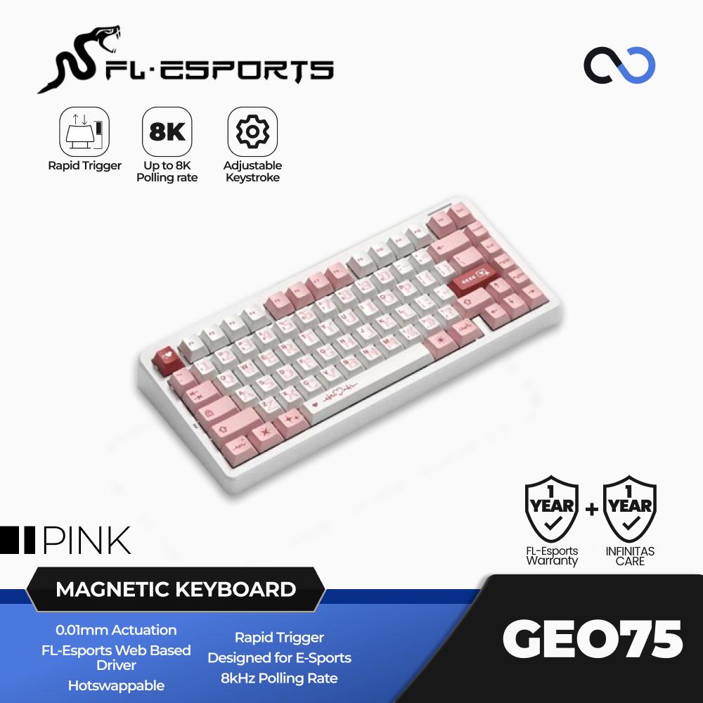 FL-Esports GEO75 HE 8K Hall Effect Aluminum 75% Gaming Keyboard Rapid Trigger DKS SOCD Wooting