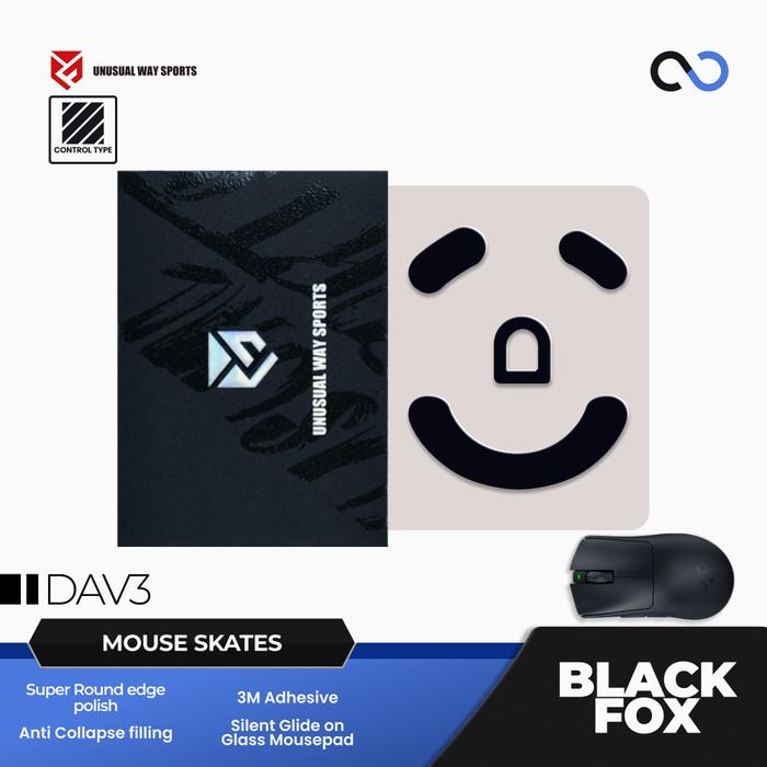 Unusual Way Sports Black Fox Razer Deathadder V3 Pro Gaming Mouse Feet / Mouse Skate UHMW-PE (Control)