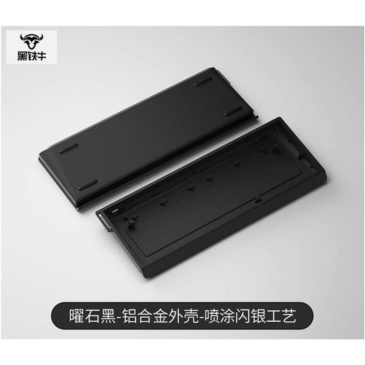 Black Iron Bull H60 Custom 60% Aluminium Gaming Keyboard Case DIY for Wooting 60HE+ / GH60 / TOFU60 / WIN60 / MAD60