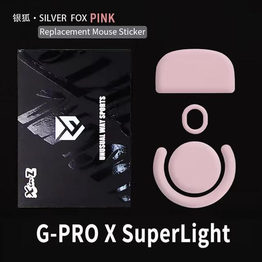 Unusual Way Sports Pink Fox G Pro X Superlight / GPX Mouse Feet / Mouse Skate PTFE (Hybrid)