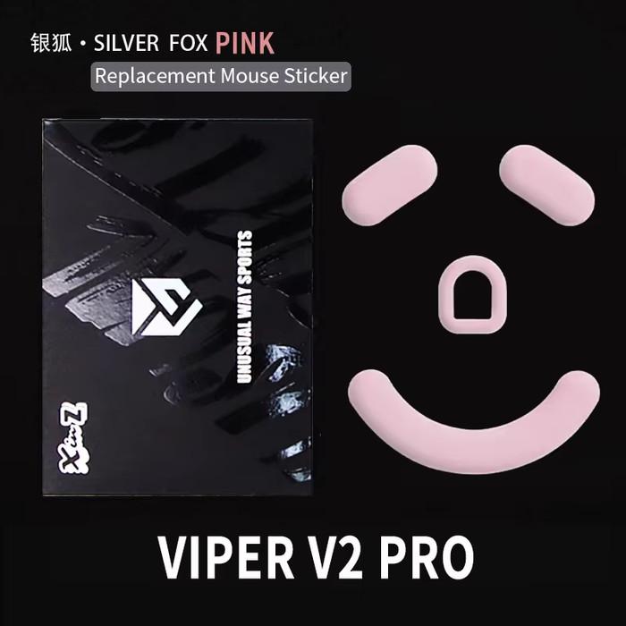 Unusual Way Sports Pink Fox Razer Viper V2 Pro Mouse Feet / Mouse Skate PTFE (Hybrid)