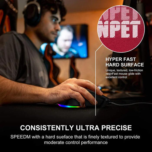 NPET SPEEDM Resin Sillicone Hard Gaming Mousepad (Speed)