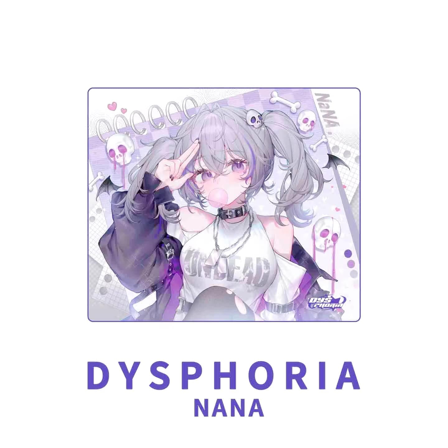 Dysphoria Nana Silicone Base NON-COATED Glass Gaming Mousepad Kaca (Speed)
