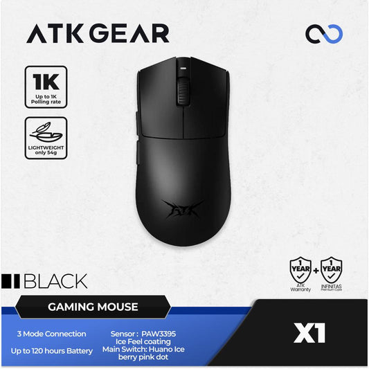 ATK X1 Blazing Sky 8K Wireless Light Weight PAW3395 Gaming Mouse Viper V3 Pro Shape