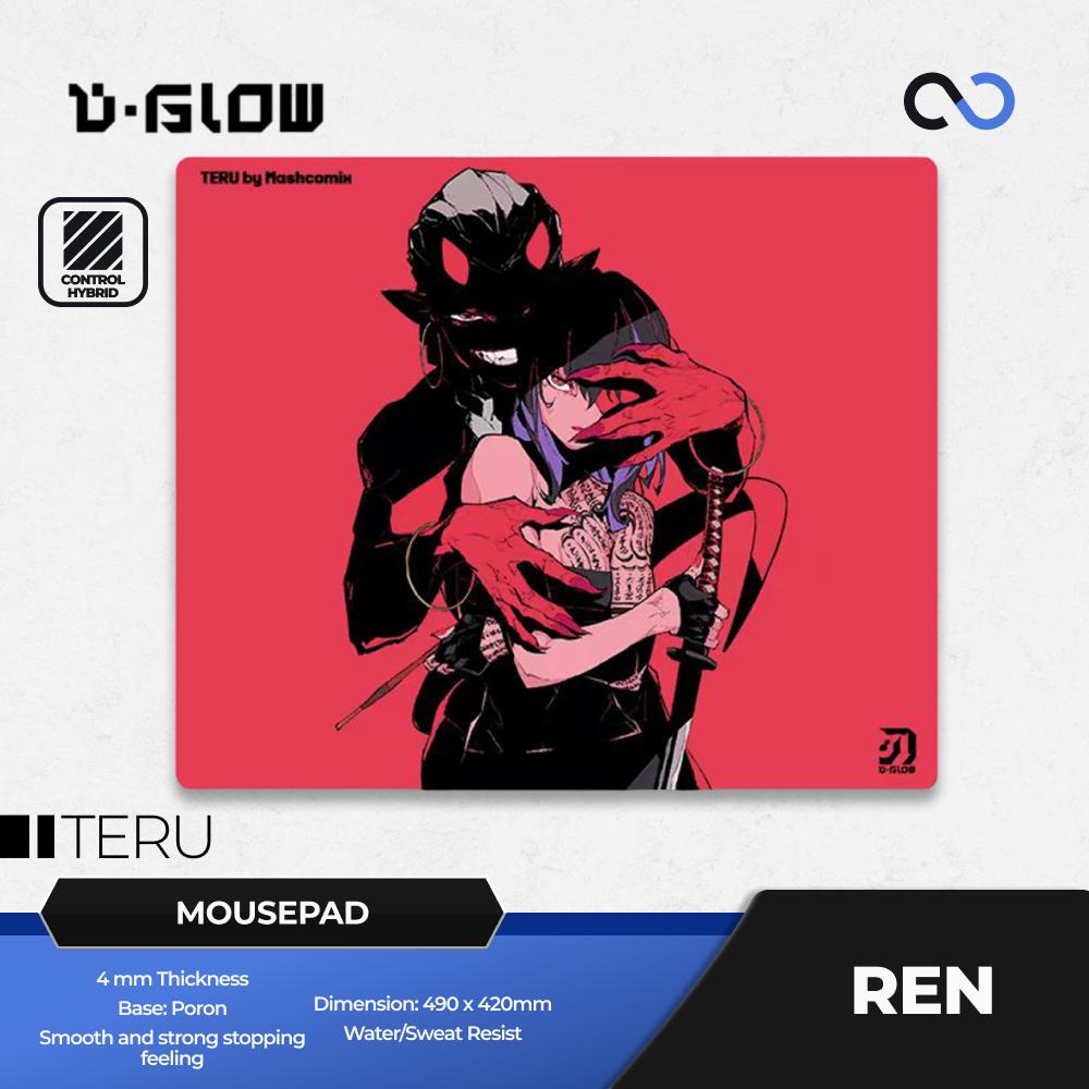 D-Glow Ren Inoac Poron Base Gaming Mousepad (Hybrid) Artisan Key-83 Weave
